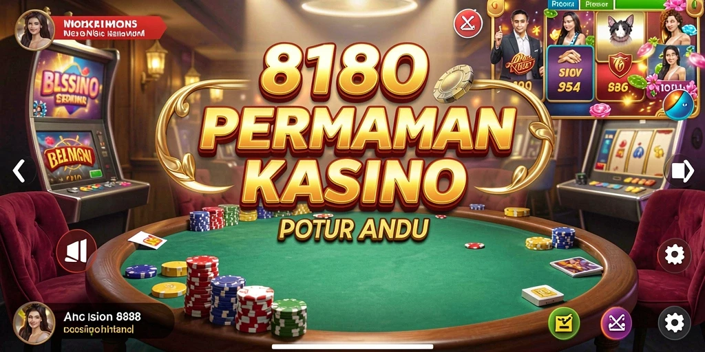 Tampilan gameplay seru di 8180 dengan suasana kasino yang mengesankan.