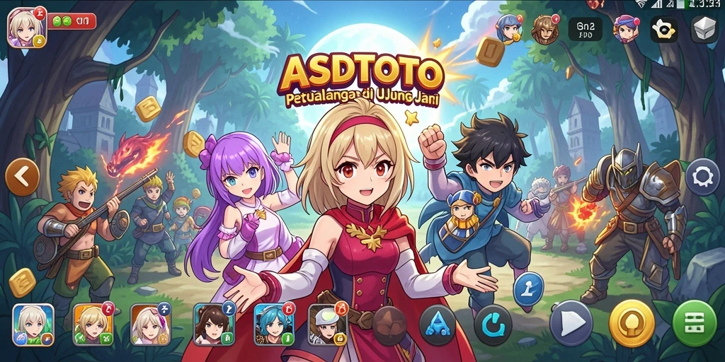 Tampilan gameplay ASDTOTO menampilkan karakter anime dalam aksi seru.