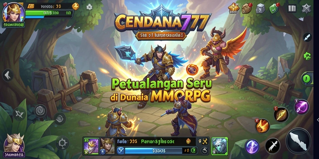 Screenshot gameplay CENDANA777 menampilkan aksi berbasis MMORPG yang menegangkan.