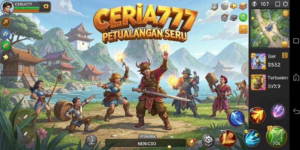 Screenshot CERIA777 menunjukkan gameplay petualangan seru dan eksplorasi dunia terbuka.