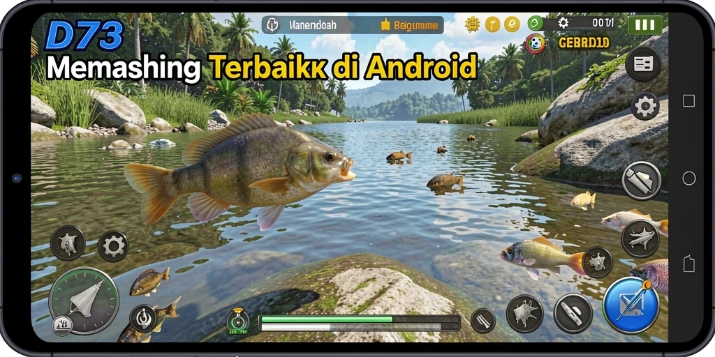 Tangkapan ikan besar dalam D73 dengan grafis memukau.