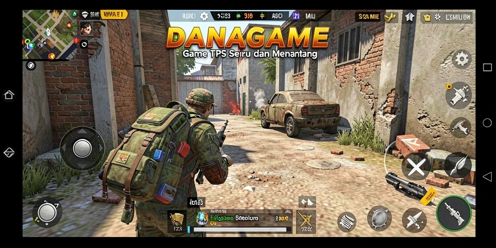Tampilan gameplay seru dalam DANAGAME dengan aksi menegangkan.
