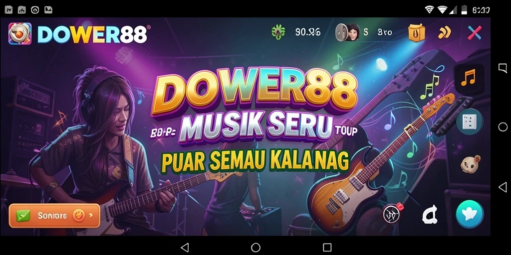 Screenshot gameplay DOWER88 menampilkan pengalaman bermain musik yang seru.