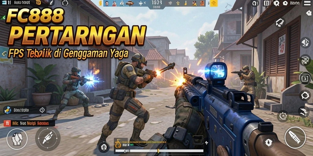 Tangkapan layar FC888 menampilkan aksi mendebarkan dari gameplay FPS.