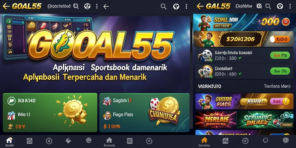 Screenshot gameplay GOAL55 yang menunjukkan taruhan olahraga yang menarik.