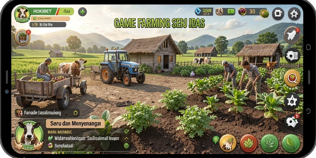 Gameplay menarik HOKIBET dalam dunia pertanian yang luas.