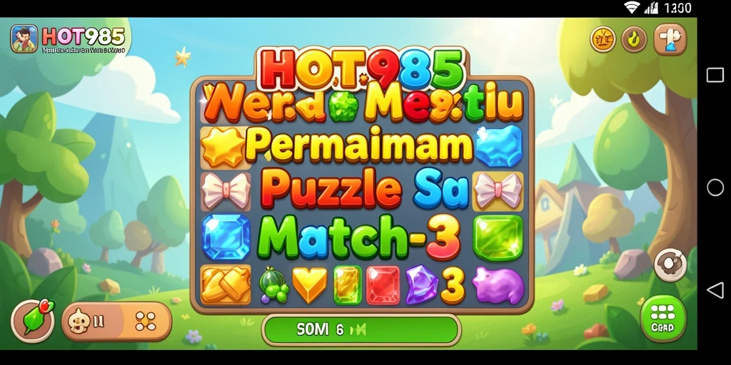 Tampilan gameplay HOT985 yang menantang dan penuh warna.