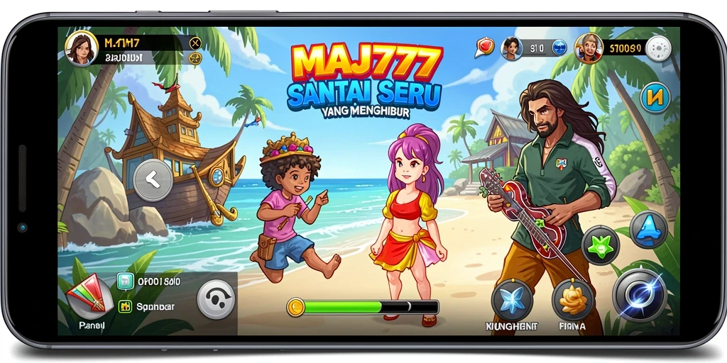 Tampilan gameplay MAJ777 yang cerah dan menghibur.