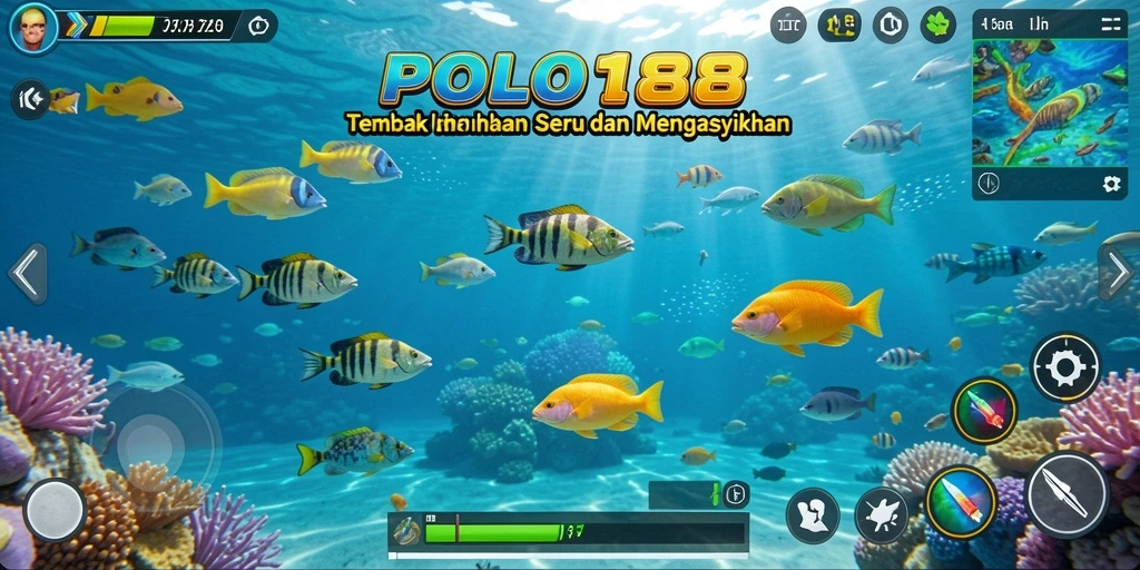 Tampilan seru dari gameplay Tembak Ikan di POLO188.