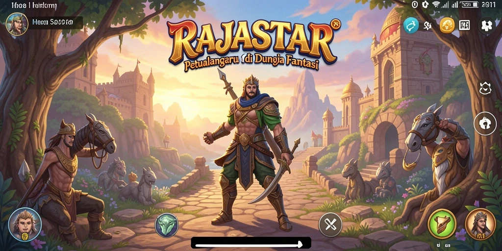 Tangkapan layar gameplay RAJASTAR yang menunjukkan petualangan mendebarkan.
