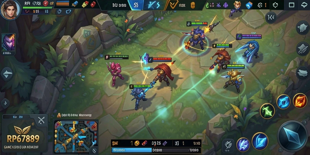 Tampilan menarik dan seru dari gameplay MOBA RP6789.