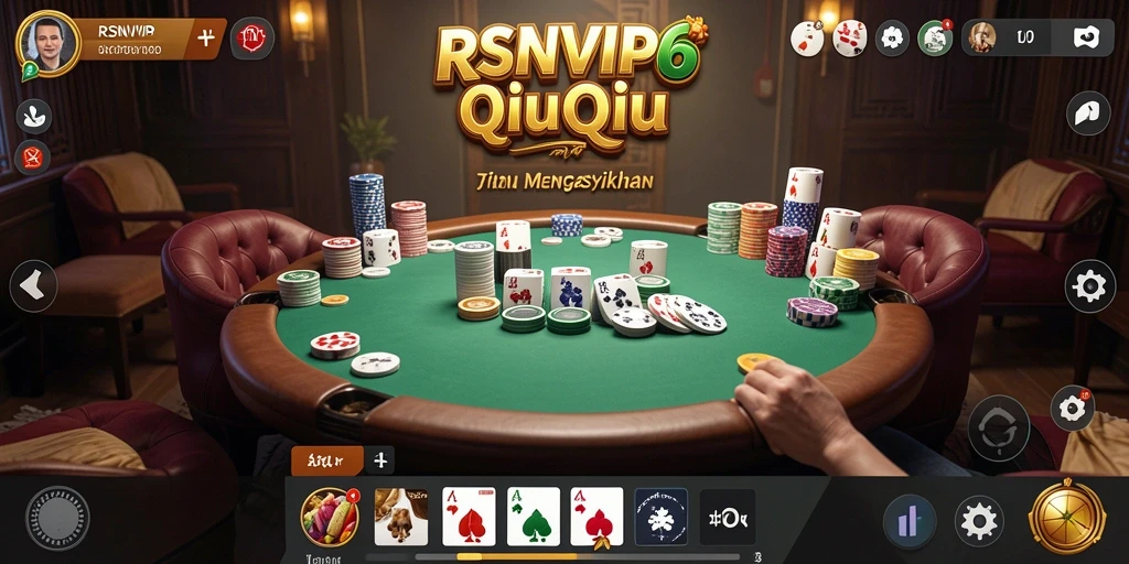 Tangkapan layar RSNVIP6 menunjukkan aksi seru permainan QiuQiu.