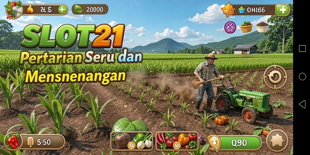 Tampilan menarik dari gameplay SLOT21 dengan pengalaman bertani.