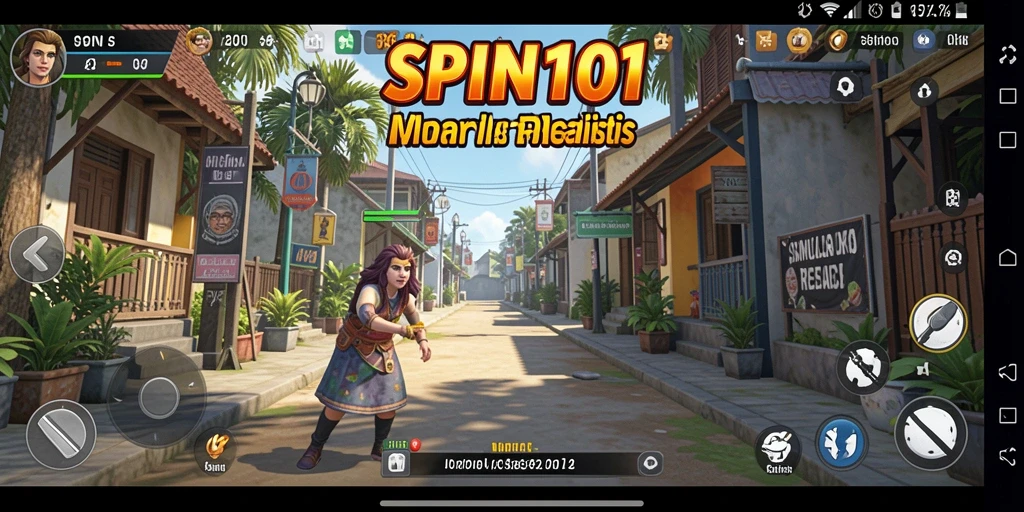 Tampilan gameplay SPIN101 yang imersif dan penuh warna.