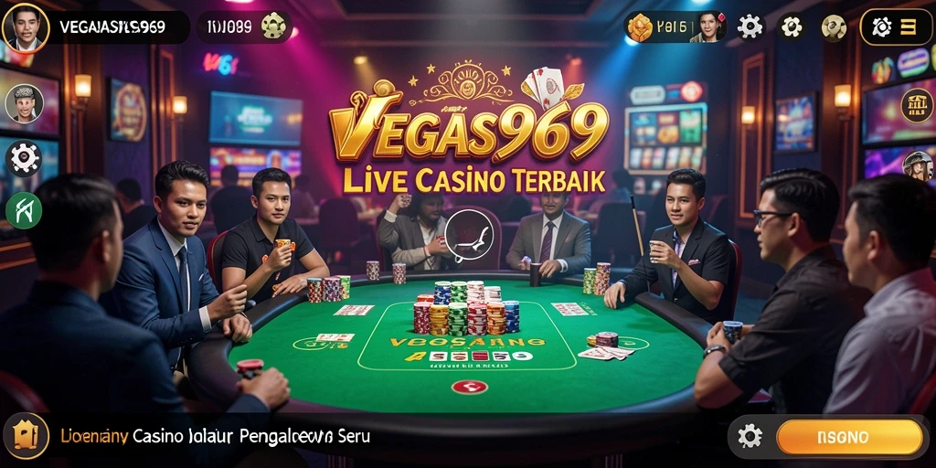 Tampilan menarik dari gameplay Live Casino di VEGAS969.