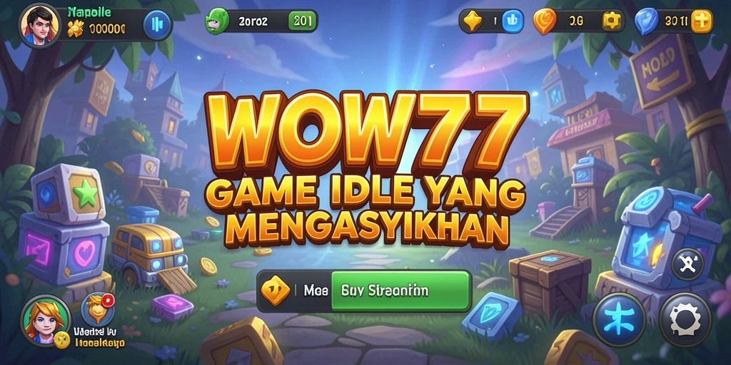 Screenshot WOW77 menampilkan gameplay Idle yang seru dan menarik.